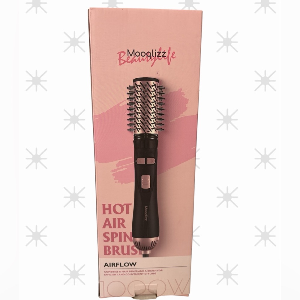 Moooi Hot Air Spin Brush - Black and Pink
